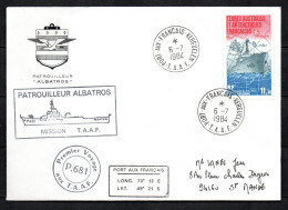 Col43 TAAF PA N° 84 Oblitéré De Port Aux Français Sur Lettre - Briefe U. Dokumente