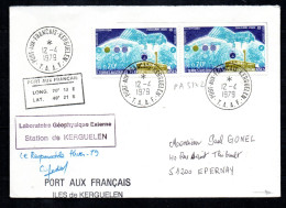 Col43 TAAF PA N° 51 Oblitéré De Port Aux Français Sur Lettre - Briefe U. Dokumente