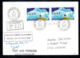 Col43 TAAF PA N° 51 Oblitéré De Port Aux Français Sur Lettre - Brieven En Documenten