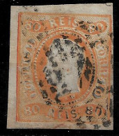 PORTUGAL 1866-67 D. LUIS I 80R USED (NP#94-P17-L3) - Gebruikt