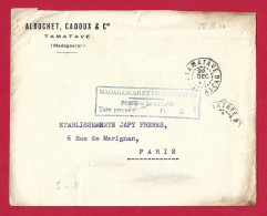 !!! MADAGASCAR, LETTRE AFFRANCHIE EN NUMÉRAIRE DE TAMATAVE POUR PARIS DE 1944 - Lettres & Documents