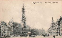 BELGIQUE - Bruxelles - Vue Sur L'hôtel De Ville Et Grand'place - Vue Générale - Animé - Carte Postale Ancienne - Bar, Alberghi, Ristoranti