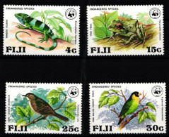 Fidschi 387-390 Postfrisch Vögel + Reptilien #NE937 - Fidji (1970-...)