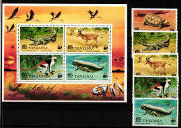 Tansania Block 8 + 82-86 Postfrisch Wildtiere #NE949 - Tanzania (1964-...)