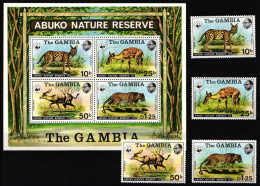 Gambia Block 2 + 332-335 Postfrisch Wildtiere #NE958 - Gambie (1965-...)