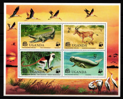 Uganda Block 8 Postfrisch Wildtiere #NE953 - Ouganda (1962-...)