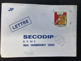 LETTRE TP YT 2510 LA COMMUNICATION FOREST 2,20 OBL.17-7 1988 PARIS GARE MONTPARNASSE B - Covers & Documents