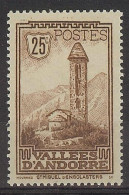 Andorra Fran. 1932 Paisajes 25 C Ed:31 (**) No Gum - Ongebruikt