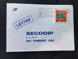 LETTRE TP YT 2509 LA COMMUNICATION BRETECHER 2,20 OBL.MEC.12-7 1988 33 COUTRAS GIRONDE - Covers & Documents