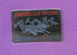 Rare Gros Pins Musique American Music Timbre Poste Usa 5 Cents N501 - Postwesen