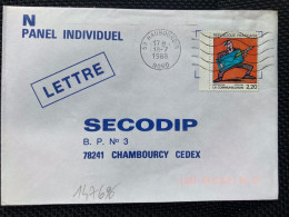 LETTRE TP YT 2509 LA COMMUNICATION BRETECHER 2,20 OBL.MEC.18-7 1988 59 HAUBOURDIN NORD - Brieven En Documenten