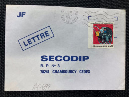 LETTRE TP YT 2513 LA COMMUNICATION LOB 2,20 OBL.MEC.13-7 1988 PARIS - Briefe U. Dokumente