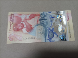 Billete Caribe Oriental, 2 Dólares, Conmemorativo, UNC - East Carribeans