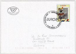 Oesterreich / Austria 1997, Brief Ersttag Europa Wien - Basel (Schweiz), Märchen Bremer Stadtmusikanten, Gebrüder Grimm - Cuentos, Fabulas Y Leyendas