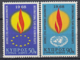 ZYPERN  305-306, Postfrisch **, Internationales Jahr Der Menschenrechte, 1968 - Nuovi