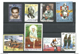 India - 2008 - 8 Different Commemorative  Stamps  - Used. ( OL 23.4.17 ) - Oblitérés