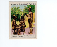 Chromo Afrique Africa  Congo Belge Chefs Indigènes Du Haut Congo   PUPIER 1930s TB - Otros & Sin Clasificación