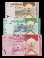 Omán Set 3 Banknotes 100 Baisa 1/2 1 Rial 2020 Pick 49 50 51 Sc Unc - Oman