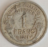 France - Franc 1941, KM# 885a.1 (#4080) - 1 Franc