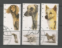 Israel 1987 Dogs Y.T. 1007/1009 (0) - Usados (con Tab)