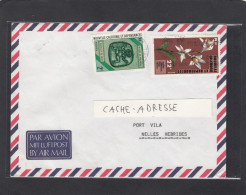 LETTRE DE NOUMEA,AVEC TIMBRES  "ORCHIDEE/OREILLER DE BOIS". - Briefe U. Dokumente