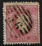 PORTUGAL 1867-70 D. LUIS I 25R USED CARIMBO (NP#94-P17-L4) - Used Stamps