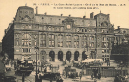 Paris * 8ème * La Gare St Lazare , Côté De La Rue De Rome * Bus Autobus - Arrondissement: 08