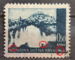 JAJCE-0.50 K-LANDSCAPES-ERROR KNAPSACK-BROKEN LETTERS-RARE-NDH-CROATIA-1941 - Kroatien