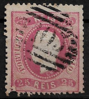 PORTUGAL 1867-70 D. LUIS I 25R USED CARIMBO (NP#94-P17-L4) - Used Stamps