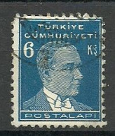 Turkey; 1931 1st Ataturk Issue 6 K. ERROR "POSTALAPI Instead Of POSTALARI" - Gebruikt