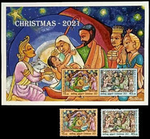 (1278-1279) Sri Lanka  2021 / Christmas / Noel / Weihnachten  ** / Mnh  Michel 2369-70 + BL 219 - Sri Lanka (Ceylon) (1948-...)