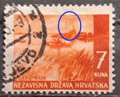 SLAVONIJA 7 K-LANDSCAPES-ERROR FIRE -RARE-NDH-CROATIA-1941 - Kroatien