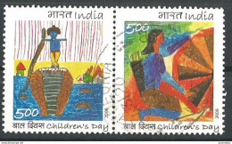 India - 2006 - Children's Day - Paintings - Se Tenant Set Of 2. ( OL 23.4.17 ) - Usados