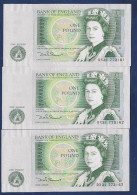 Somerset 3 Consecutive 1 Pound Banknotes DX31 - 1 Pond