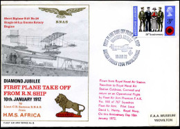 United Kingdom - FDC - Diamond Jubilee First Plane Take Off From R.N. Ship - Andere (Lucht)