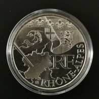 10 EURO REGIONS ARGENT 2010 RHONE ALPES / FRANCE SILVER EUROS - France