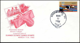 USA - FDC - 1980 Olympic Games - Estate 1980: Mosca