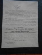 Anvers Valérie Blondel Veuve Jacobs Née à Aerschot 1839-1924-inhumé à Héverlé-lez-Louvain Pour Comtesse Château à Spa - Décès