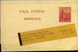 Wrapper To Mar Del Plata - Postal Stationery