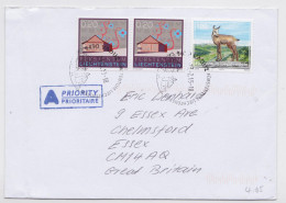 Liechtenstein Vaduz Lettre Timbre Chamois Stamp Air Mail Cover - Covers & Documents