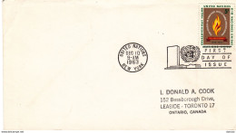 NATIONS UNIES 1963 FDC DROITS DE L'HOMME Yvert 117, Michel 136 - FDC