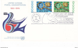 NATIONS UNIES 1976 FDC Yvert 269-270, Michel 299-300 - FDC