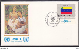 NATIONS UNIES 1980  DRAPEAU DU VENEZUELA FDC UNICEF Yvert 326, Michel 358 - FDC