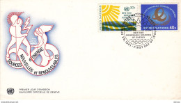 NATIONS UNIES 1981 FDC ENERGIE Yvert 339-340, Michel 371-372 - FDC
