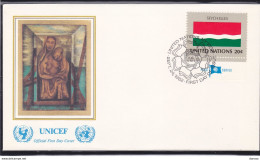 NATIONS UNIES 1982 DRAPEAU DES SEYCHELLES FDC UNICEF Yvert 367, Michel 399 - FDC