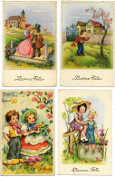 4 Cp Bonne Fête, Enfants à La Campagne Ed. MD, Série 1825 (2)-2115-3975 - Festa Della Mamma