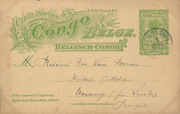 TT BELGIAN CONGO  INLAND SBEP 38a "LARGE FORMAT" FROM LEO. 06.04.1914 TO UMANGI - Enteros Postales