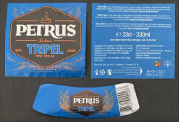 Bier Etiket (2y8), étiquette De Bière, Beer Label, Petrus Tripel Brouwerij De Brabandere - Birra