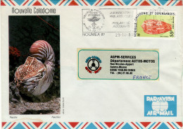 NEW CALEDONIA 1985 AIRMAIL LETTER SENT FROM NOUMEA TO TOULON - Briefe U. Dokumente