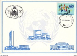 NATIONS UNIES 1980  LÜBECK TRAVEMÜNDE CARTE Yvert 5 - Covers & Documents